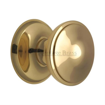 Centre Door Knob 3Inch Polished Brass