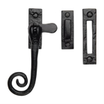 Monkey Tail Casement Fastener Black c/w Hook and Mortice Plate