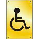 Disabled Pictogram Brass 152mm x 102mm