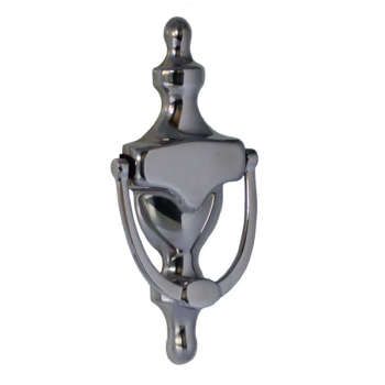 Quest Ultra St/Steel Knocker 6Inch Vict Urn C/W Hole PVD Chrm