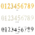 Numeral Stainless Colour Range Numeral Stainless Colour Range