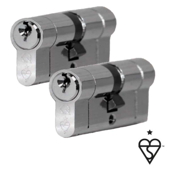 Quest 1 Star Security Cylinders Keyed Alike Pairs