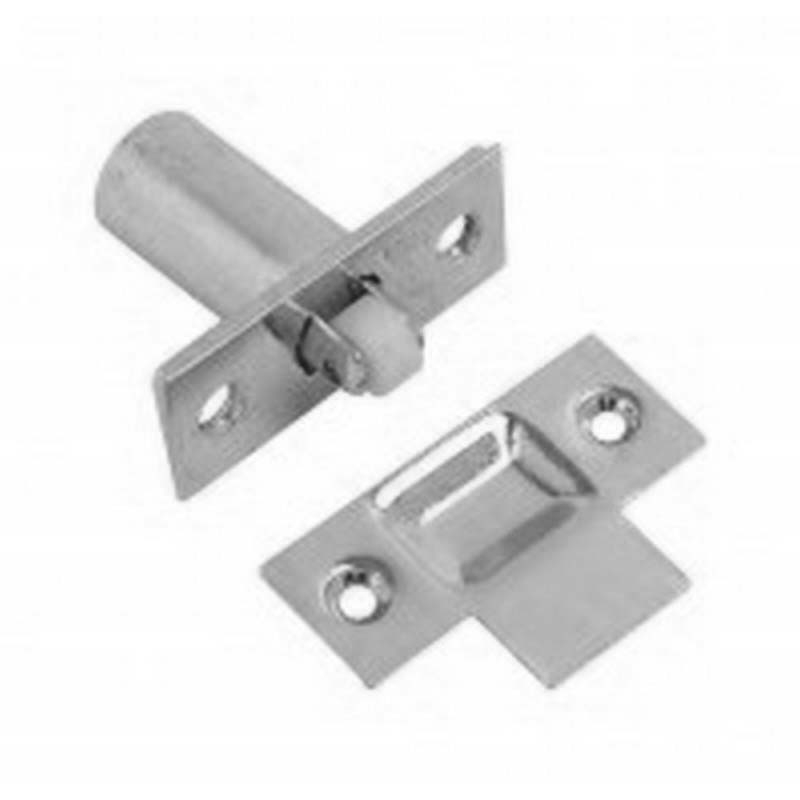 Jiozermi 6-Piece 50mm Dual Ball Roller Catch Latches With Screws - Silver, For Cabinet & Furniture Doors