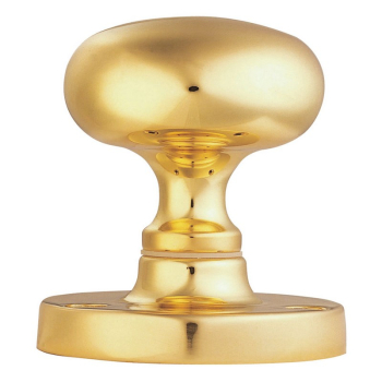 Mushroom Knob Concealed Fix Brass