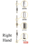 3 Hook 2 Roller One Piece Keep R/H Deceunick 2800 3 Hook 2 Roller One Piece Keep R/H Deceunick 2800