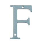 Letter F Hardex Chrome 80mm x 4.5mm