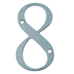 Numeral No 8 Hardex Chrome 80mm x 4.5mm Numeral No 8 Hardex Chrome 80mm x 4.5mm