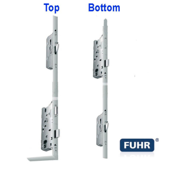 Fuhr Stable Door Kit (Top & Bottom Lock) No Cams 45mm B/Set