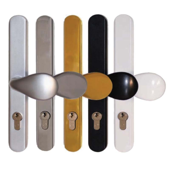 Accent Offset Lever/Pad 92/62 Centres Bright Chrome Long Plate