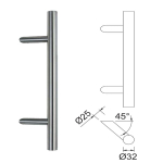 SSS 32mm Dia, 1400mm Long, 1000mm C/C 45 Deg Legs SSS 32mm Dia, 1400mm Long, 1000mm C/C 45 Deg Legs