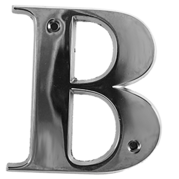 3Inch Quest Ultra  Screw Fix Mirror Pol Stainless St Letter B