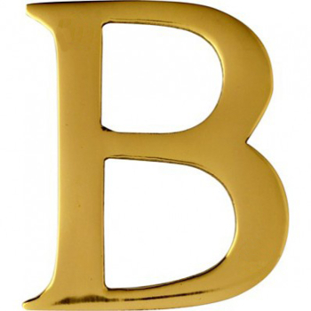 3Inch Quest Ultra  Self Adhesive PVD Gold Letter B 3Inch Quest Ultra  Self Adhesive PVD Gold Letter B