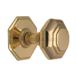 Octagonal Knob 3" Polished Brass