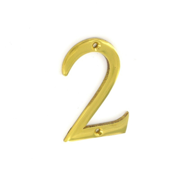 Numeral No2 Brass 75mm