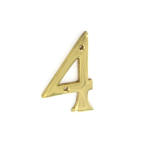 Numeral No4 Brass 75mm