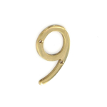 Numeral No9 Brass 75mm
