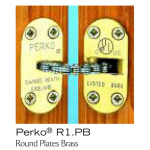 Perko Door Closer Round Plate Polished Brass