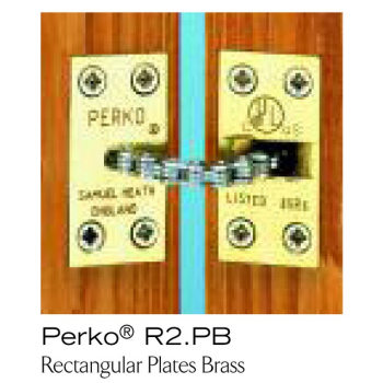 Perko Door Closer Square Plate Polished Brass